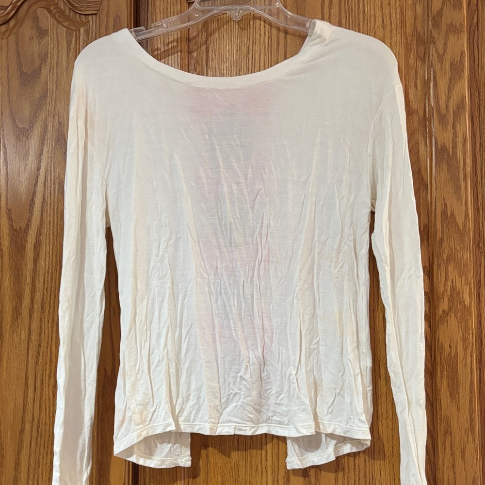 Women's Cream Long Sleeve Top